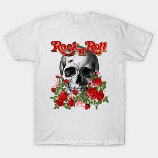 Rolling Stone Rock Roll Hippie Skull T-Shirt